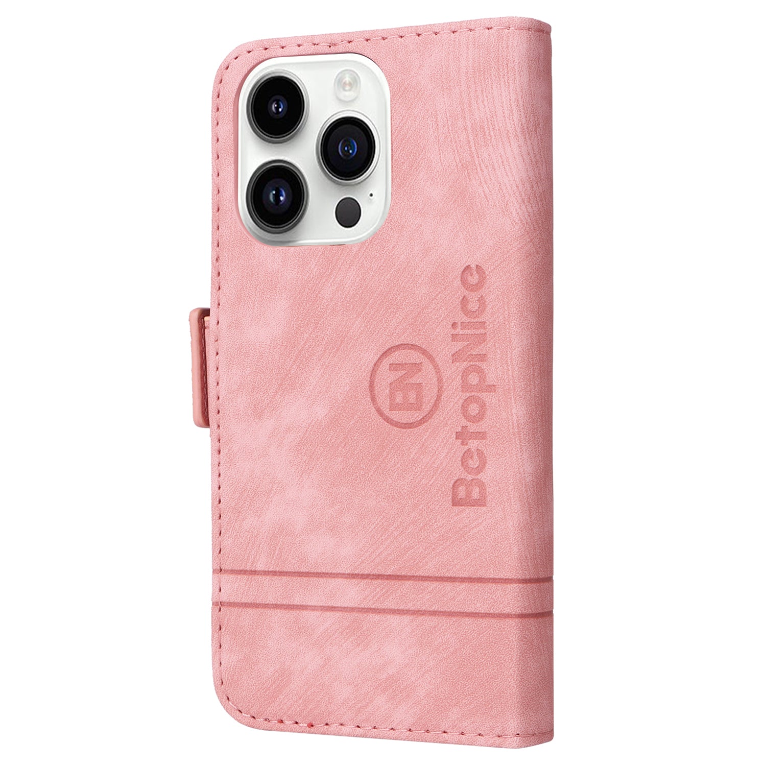 Uniqkart 001 For iPhone 15 Pro Multifunction Wallet Cell Phone Case Shockproof PU Leather Stand Cover - Pink Uniqkart 001 For iPhone 15 Pro Multifunction Wallet Cell Phone Case Shockproof PU Leather Stand Cover - Pink